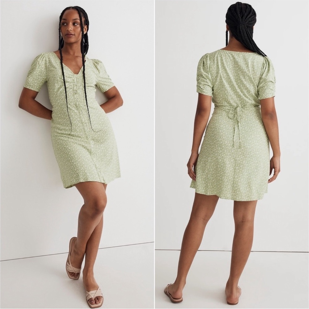 Madewell V-Neck Button-Front Mini Dress sz. 10